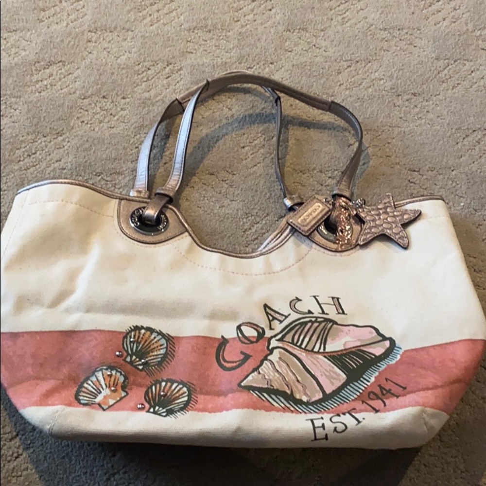 Coach nautical tote bag